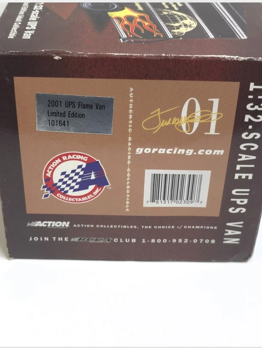 Action UPS Flame Van 2001 Dale Jarrett with Box Nascar 1:32 Truck Diecast